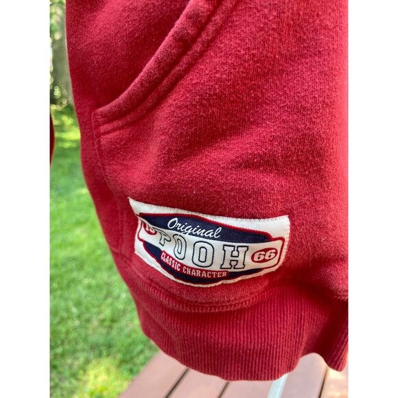 Disney Store Pooh 1966 Classic Red Zip-Up Hoodie Large Mens Winnie The Pooh - Picture 3 of 8